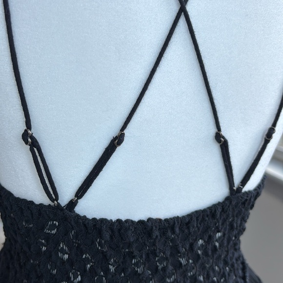 🚫 SOLD Free People Adell Cami Y2K Fairycore Black M - Picture 7 of 11